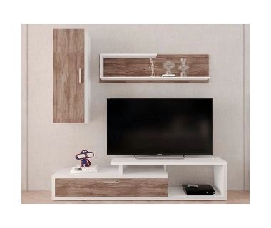 Модульна стінка для вітальні Гербор Арія Німфея альба + Дуб ансберг темний (GRB-1895)