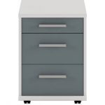 Тумба офисная под стол Гербор Каби KON 3S Пепельный + Антрацит (GRB-1383)