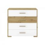 Комод в спальню Гербор Бука KOM4S (телескопы) Нимфея альба + Дуб артизан (GRB-1669)