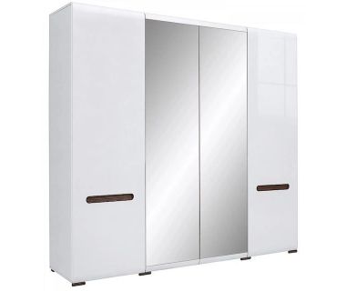 Шафа розстібна з дзеркалом BRW (БРВ) Ацтека SZF2D2L/21/22 N Білий + Білий глянець (GRB-1656) Шафа розстібна з дзеркалом BRW (БРВ) Ацтека SZF2D2L/21/22 N Білий + Білий глянець (GRB-1656)