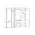 Шкаф распашной с зеркалом BRW (БРВ) Ацтека SZF2D2L/21/22 N Белый + Белый глянец (GRB-1656)