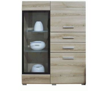 Пенал-витрина Гербор Ушер REG1W2D2S L/P Дуб сонома (GRB-1058) Пенал-витрина Гербор Ушер REG1W2D2S L/P Дуб сонома (GRB-1058)