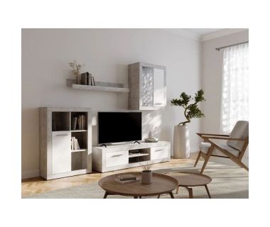 Модульная стенка для гостиной BRW (БРВ) Шакира Бетон + Нимфея альба (GRB-1925) Модульная стенка для гостиной BRW (БРВ) Шакира Бетон + Нимфея альба (GRB-1925)