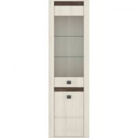 Пенал-вітрина Гербор Селена REG1D1W Ясен сніговий (GRB-1070)