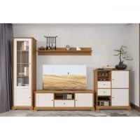 Модульна стінка для вітальні Гербор Лана Горіх верона + Ясен сніговий (GRB-1012)