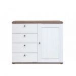 Комод в гостиную Гербор Тина KOM4S1D Сосна каньон + Дуб сонома трюфель (GRB-1165)