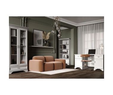 Модульна стінка для вітальні BRW (БРВ) Кентуккі N77784 Білий альпійський (GRB-1756)