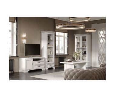 Модульна стінка для вітальні BRW (БРВ) Кентуккі N77785 Білий альпійський (GRB-1757)