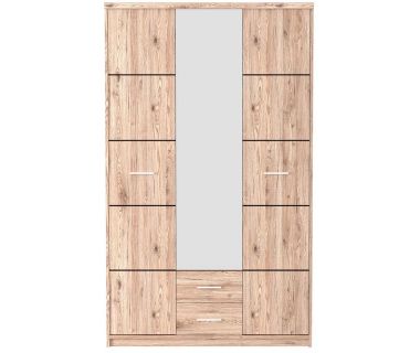 Шкаф распашной с зеркалом Гербор Шанталь SZF3D2S Дуб санремо светлый (GRB-1458)