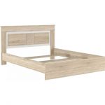 Кровать двуспальная (без основания под матрас) Гербор Сара LOZ160 160x200 см Дуб сонома + Нимфея альба (GRB-1193)