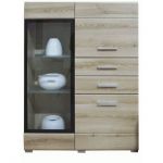 Пенал-витрина Гербор Ушер REG1W2D2S L/P Дуб сонома (GRB-1058)