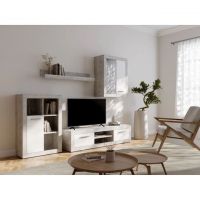 Модульна стінка для вітальні BRW (БРВ) Шакіра Бетон + Німфея альба (GRB-1925)