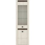 Пенал-вітрина Гербор Селена REG1D1W Ясен сніговий (GRB-1070)