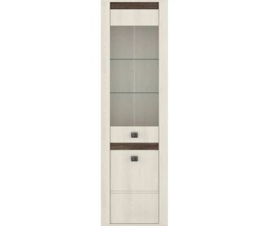 Пенал-витрина Гербор Селена REG1D1W Ясень снежный (GRB-1070)