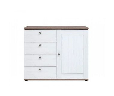 Комод в гостиную Гербор Тина KOM4S1D Сосна каньон + Дуб сонома трюфель (GRB-1165)