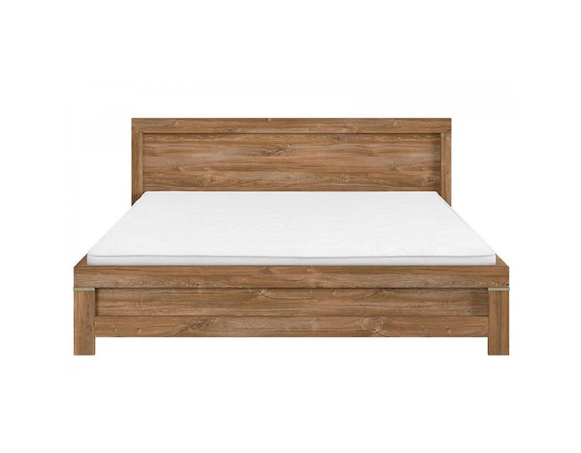 Кровать двуспальная (без основания под матрас) BRW (БРВ) Герман LOZ/160 160x200 см Дуб стерлинг (GRB-1537)