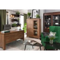 Письменный стол с витриной BRW (БРВ) Герман N77825 Дуб стерлинг (GRB-1579)