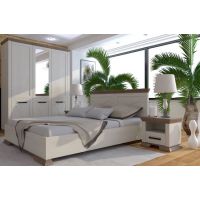 Комплект модульный в спальню Гербор Марсель Ясен снежный + Дуб сонома трюфель (GRB-1226)