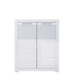 Комод с дверцей BRW (БРВ) Флеймс REG2D/11/9 Белый + Белый глянец (GRB-1522)