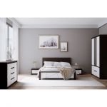 Комплект модульный в спальню BRW (БРВ) Каспиан МДФ N77779 Венге магия + Белый снег (GRB-1732)