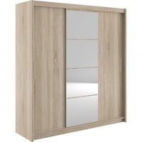 Шафа-купе тридверна з дзеркалом Гербор Маріо 200 Дуб сонома (GRB-1881)