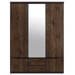 Шкаф распашной с зеркалом BRW (БРВ) Джули SZF2D1L2S Венге магия + Дуб конкордия (GRB-1676)