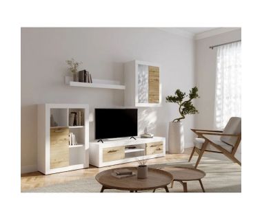 Модульная стенка для гостиной BRW (БРВ) Шакира Нимфея альба + Дуб артизан (GRB-1927) Модульная стенка для гостиной BRW (БРВ) Шакира Нимфея альба + Дуб артизан (GRB-1927)