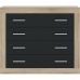 Комод в спальню Гербор Сара KOM4S Дуб сонома + Антрацит (GRB-1149)