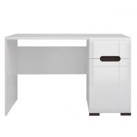 Стіл письмовий BRW (БРВ) Ацтека BIU1D1S/8/12 Білий + Білий глянець (GRB-1658)