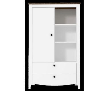 Пенал-вітрина Гербор Каріна KOM1D2S Німфея альба + Дуб сонома трюфель (GRB-1354)