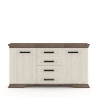 Комод у вітальню Гербор Марсель KOM2D4S Ясен сніговий + Дуб сонома трюфель (GRB-1138)