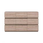 Комод в спальню Гербор Лайер KOM2D3S Дуб сонома трюфель + Дуб санремо светлый (GRB-1134)