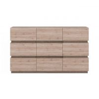 Комод у спальню Гербор Лайєр KOM2D3S Дуб сонома трюфель + Дуб санремо світлий (GRB-1134)