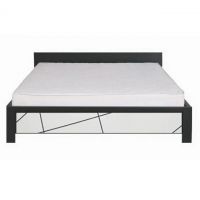 Кровать двуспальная (без основания под матрас) BRW (БРВ) Каспиан МДФ LOZ/160 160x200 см Венге магия + Белый снег (GRB-1991)