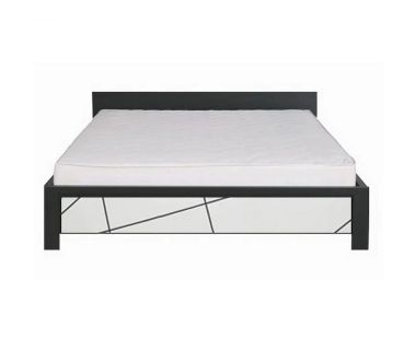 Кровать двуспальная (без основания под матрас) BRW (БРВ) Каспиан МДФ LOZ/160 160x200 см Венге магия + Белый снег (GRB-1991)