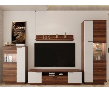 Модульная стенка для гостиной Гербор Талли Орех калифорнийский + Белый (GRB-1932) Модульная стенка для гостиной Гербор Талли Орех калифорнийский + Белый (GRB-1932)