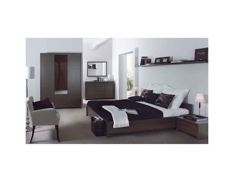 Комплект модульный в спальню BRW (БРВ) Каспиан Венге Дуб милано темный (GRB-1710)