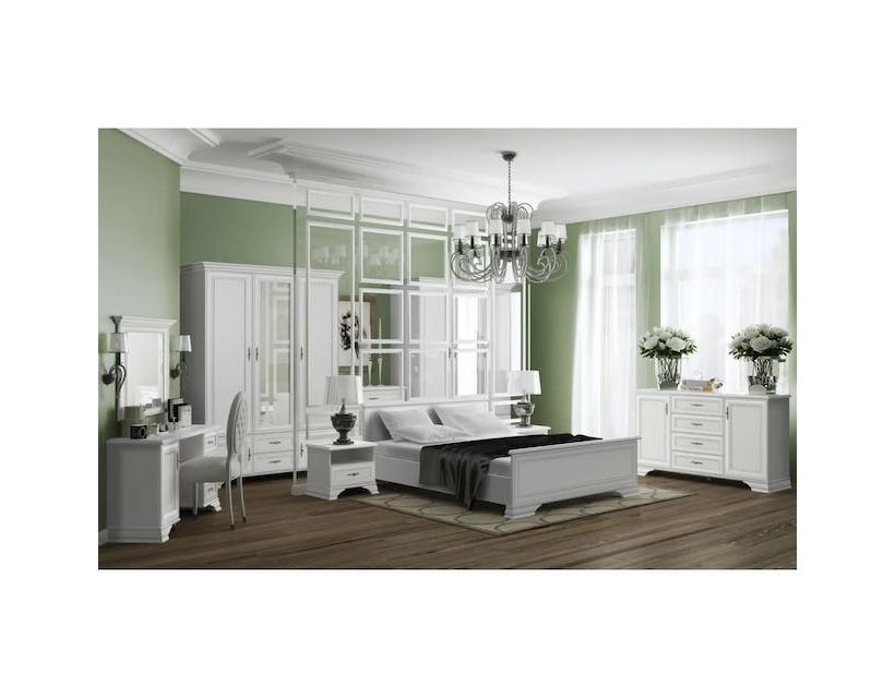 Комплект модульний до спальні BRW (БРВ) Кентуккі N77801 Білий альпійський (GRB-1752)