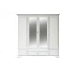 Шкаф для одежды с зеркалом BRW (БРВ) Кентукки SZF6D2S Белый альпийский (GRB-1769)