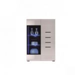 Пенал-вітрина Гербор Ушер REG1W2D2S L/P Німфея альба + Білий глянець (GRB-1059)