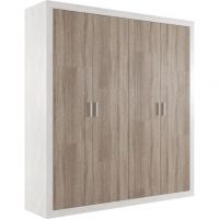 Шкаф распашной для одежды Гербор Сара SZF4D Сосна каньон + Дуб сонома трюфель (GRB-1450)