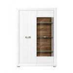 Пенал-витрина с подсветкой BRW (БРВ) Маркус REG1W1D Джанни + Дуб каменный (GRB-1822)