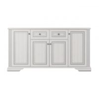 Комод у вітальню Гербор Уайт 4D2S (телескопи) Ясен сніговий + Сосна срібна (GRB-1119)