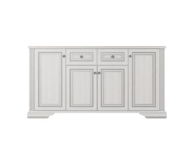 Комод у вітальню Гербор Уайт 4D2S (телескопи) Ясен сніговий + Сосна срібна (GRB-1119)