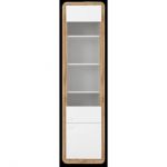 Пенал-витрина Гербор Ски REG1W1D Нимфея альба + Дуб аппалачи (GRB-1071)