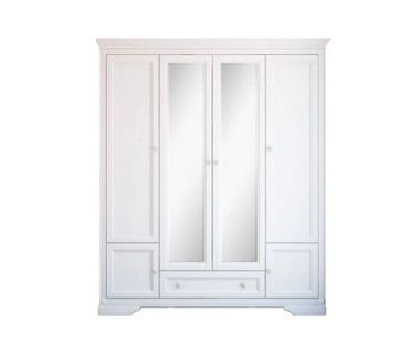 Шкаф для одежды в спальню Гербор Клео 4d/1s Белый (GRB-1417)