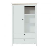 Пенал-вітрина Гербор Каріна KOM1D2S Попелястий + Антрацит (GRB-1355)