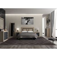 Комплект модульный в спальню Гербор Сара N100018 Дуб сонома + Антрацит (GRB-1229)