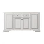 Комод в гостиную Гербор Уайт 4D2S (телескопы) Ясень снежный + Сосная серебряная (GRB-1119)