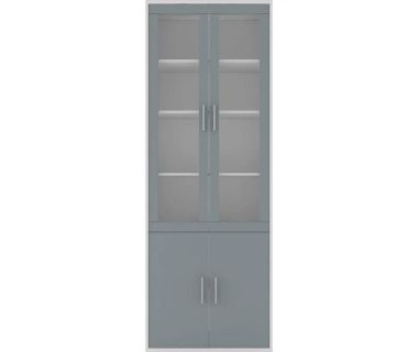 Пенал-витрина Гербор Каби REG 2W2D/79/220 Пепельный + Антрацит (GRB-1060) Пенал-витрина Гербор Каби REG 2W2D/79/220 Пепельный + Антрацит (GRB-1060)